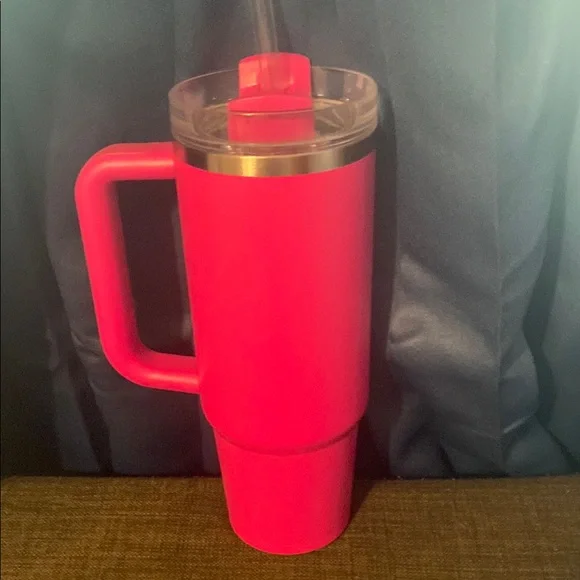 Stanley Pink Tumbler with Straw - Picture 3 of 5